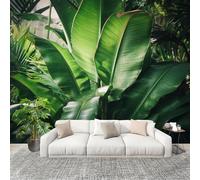 Mural Wallpaper for Living 200x140cm Plant Banana Leaf Pattern Photo Wallpaper Non-Woven Wall Mural Poster Green Modern Bedroom TV Background Decor