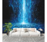 Mural Wallpaper for Living 200x140cm Sci-Fi Data Waterfall Photo Wallpaper Non-Woven Wall Mural Poster Blue Modern Bedroom TV Background Decor