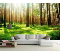 Mural Wallpaper Forest Green Grassland 400x280cm Wallpaper 3D Wall Mural for Living Room and Bedroom -MIWEI Wallpaper-ZXY-32930