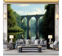Mural Wallpaper Germany Bridge Architecture 200x140 cm Modern Art Photo Wall Mural, Non-Woven Poster Wallpaper, for Bedroom Living Room TV Backdrop Decor