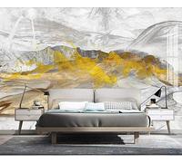 Mural Wallpaper Golden Mountain and Water Abstract Oil Painting 350x250cm Wallpaper 3D Wall Mural for Living Room and Bedroom -MIWEI Wallpaper-ZXY-14901