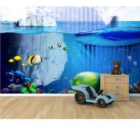 Mural Wallpaper Iceberg Underwater World Wallpaper 3D Effect Murals for Bedroom and Living Room Wall Decoration -KX18341, 430x300cm