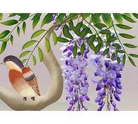 Mural Wallpaper Little Bird Mountain Range Wallpaper 3D Effect Murals for Bedroom and Living Room Wall Decoration -KX33649, 430x300cm