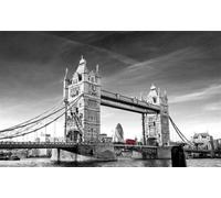 Mural Wallpaper London, 3D Effect Panoramic Photo Wallpaper London Tower Bridge Non-Woven Murals 200x140 cm Art Print Wall Poster Mural Bedrooms Living Room Modern Decoration q.7147