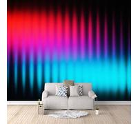 Mural Wallpaper Non-Woven Ripple red, 3D Gothic Wallpaper Rainbow Colors 500x280cm DIY Creative Background Restyling Accent Headboard Mural Quick Installation Bedroom Living Room Cover