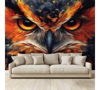 Mural Wallpaper Owl's Eye Motifs Photo Backdrop Non-Woven Poster Picture Art Print for Living Room Bedroom TV Theme Hotel Warm Décor Papel 250 (W) x 175 (H) cm