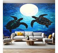 Mural Wallpaper Painted returnees and The Moon Photo Wallpaper 3D Effect 200 x 140 cm Non-Woven Wall Mural Home Bedroom Living Room Tv Background Poster Decoration