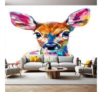 Mural Wallpaper Painted Sika Deer Non-Woven Art Print 390 x 260cm Wall Murals Poster Picture Design Modern Decoration for Bedrooms Living Room Children Nursery