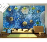 Mural Wallpaper Photo Home Custom Any Size Mural Wallpaper Modern 3D Universe Outer Space Landscape 300(W)X210(H)Cm Photo Wall Paper Kitchen Fruit Shop Background Wall Decor Peel And Stick Wal-2039307