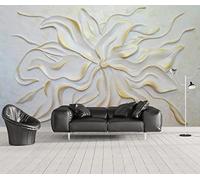 Mural Wallpaper Relief Effect Floral Texture Wallpaper 3D Effect Murals for Bedroom and Living Room Wall Decoration -KX35119, 250x175cm
