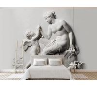 Mural Wallpaper Relief of The Virgin Mary The Little Angel Wallpaper 3D Effect Murals for Bedroom and Living Room Wall Decoration -KX30643, 430x300cm