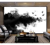 Mural Wallpaper Smoke Mountain Water 200x140cm Wallpaper 3D Wall Mural for Living Room and Bedroom -MIWEI Wallpaper-ZXY-15554