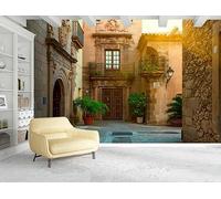 Mural Wallpaper Street View Architecture 450x300cm Wallpaper 3D Wall Mural for Living Room and Bedroom -MIWEI Wallpaper-ZXY-23193