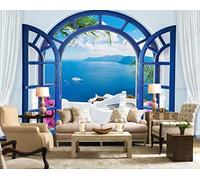 Mural Wallpaper The Sea Mountains Waters Wallpaper 3D Effect Murals for Bedroom and Living Room Wall Decoration -KX36915, 400x280cm