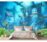 Mural Wallpaper Underwater World Architecture 310x250cm Wallpaper 3D Wall Mural for Living Room and Bedroom -MIWEI Wallpaper-ZXY-22262