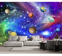 Mural Wallpaper Universe Planet Earth Wallpaper 3D Effect Murals for Bedroom and Living Room Wall Decoration -KX24766, 430x300cm