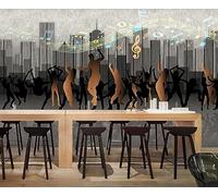 Mural Wallpaper Urban Music 310x250cm Wallpaper 3D Wall Mural for Living Room and Bedroom -MIWEI Wallpaper-ZXY-19427