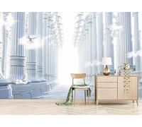 Mural Wallpaper White Bird Architecture 450x300cm Wallpaper 3D Wall Mural for Living Room and Bedroom -MIWEI Wallpaper-ZXY-21789