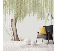 Mural Wallpaper Willow 3D Effect Summer Wallpaper Photo Poster Art Deco Wall Murals for Living Room Bedroom Corridor 350x250 cm 0630b