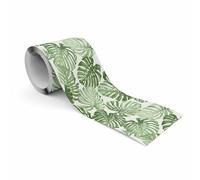 Muralo - Green Leaves of the Monstera - Width 10 cm x 10 cm - Self-Adhesive Wallpaper Border