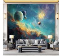 Murals 3D Wallpaper, Fantasy Cosmic Landscape Galaxies Decorative Murals, Colorful Wallpaper Living Room The Wall for Corridor and Kids Room Mural Tv Backdrop Removable Walls 250 x 175 cm (W x H)