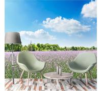 Murals Photo Wallpaper - Lavender Flowers Landscape 140(W)X70(H)Cm - Peel And Stick Wallpaper - 3D Children'S Room Mural Wall Art Poster Picture Boy Girl Bedroom Gift Decoration Wall Stickers-4410245