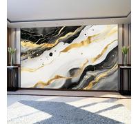 Murals Photo Wallpaper Marble Gold Lines Non-Woven Premium Art Print Grey Wall Mural Poster for Boys Girls Bedroom Home Decor 250 x 180 cm