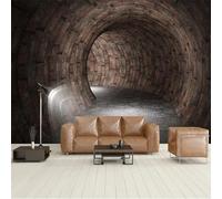 Murals Photo Wallpaper - Retro Underground Passage 450(W)X315(H)Cm - Peel And Stick Wallpaper - 3D Children'S Room Mural Wall Art Poster Picture Boy Girl Bedroom Gift Decoration Wall Stickers-4732882