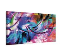 murando Acoustic Canvas Wall Art 135x45 cm / 53" x 18" | Picture with acoustic foam sound absorption print image Artwork 1pcs room acoustics soundproofing abstract