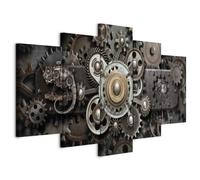 murando Acoustic Canvas Wall Art 200x100 cm / 79" x 39" picture with acoustic foam sound absorption print image Artwork 5 pcs room acoustics soundproofing Steampunk a-C-0103-b-m