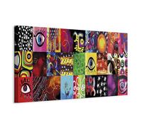 murando Acoustic Canvas Wall Art Abstract 120x40 cm / 48" x 16" Picture with acoustic foam sound absorption print image Artwork 1pcs room acoustics soundproofing brown like painted a-A-10022-b-a