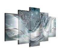 murando Acoustic Canvas Wall Art Abstract Flowers 225x112 cm / 89" x 44" picture with acoustic foam sound absorption print image Artwork 5 pcs room acoustics soundproofing a-C-0087-b-o