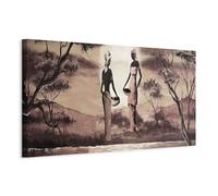murando Acoustic Canvas Wall Art Africa Woman 135x45 cm / 53" x 18" picture with acoustic foam sound absorption print image Artwork 1 pc room acoustics soundproofing Masai h-A-0093-b-a