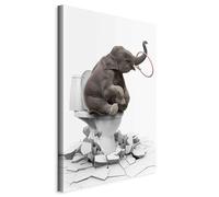 murando - Acoustic Canvas Wall Art Circus Elephant 40x60 cm - 1 Piece Italian Canvases - Soundproofing Wall Panels Decoration - Home Decor - Comedy Toilet Accessories - Sound Absorbing - g-C-0277-b-a