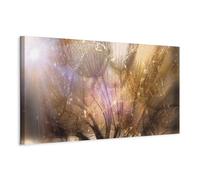 murando Acoustic Canvas Wall Art Dandelion 120x40 cm / 47" x 16" picture with acoustic foam sound absorption print image Artwork 1 pc room acoustics soundproofing Flower Nature Sunlight