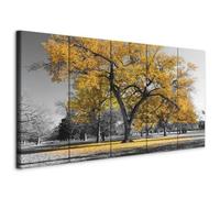 murando Acoustic Canvas Wall Art Tree 225x90 cm / 89" x 35" picture with acoustic foam sound absorption print image Artwork 5 pcs room acoustics soundproofing Trees Nature black white c-B-0446-b-o