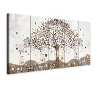 murando Acoustic Canvas Wall Art Trees Klimt 150x60 cm / 59” x 24” picture with acoustic foam sound absorption print image Artwork 5 pcs room acoustics soundproofing Abstract l-A-0009-b-p
