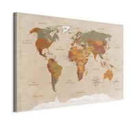 murando Acoustic Canvas Wall Art World map 90x60 cm / 35" x 24" picture with acoustic foam sound absorption print image Artwork 1 pc room acoustics soundproofing k-C-0048-b-d