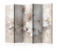 murando Acoustic Room Divider Flowers Lily Photo Screen 225x172 cm / 88" x 67" Double-sided Print on Non-woven Canvas Acoustic Foam Partition Wall Spanish Wall Aperture Home Office b-A-0285-z-c