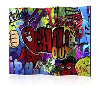 murando Acoustic Room Divider Graffiti Street art Photo Screen 225x172 cm / 88" x 67" Double-sided Print on Non-woven Canvas Acoustic Foam Partition Wall Spanish Wall Aperture Home Office m-C-0243-z-c