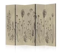 murando Acoustic Room Divider Vintage Photo Screen 225x172 cm / 88" x 67" Double-sided Print on Non-woven Canvas Acoustic Foam Partition Wall Spanish Wall Aperture Home Office Flowers b-A-10443-z-b