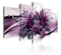 murando Acrylic Glass Prints Wall Art Flowers 200x100 cm Picture Glass Panel Image Painting Photo Foto Modern Home Decor 5 pieces - Flowers Orchid Abstract b-C-0155-k-o