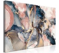 murando - Canvas Wall Art 120x80 cm - 1 piece Large Canvas Prints XXL - Art Deco Pictures for Bedroom Walls- Home Decor Wall Pictures for Living Room - Texture Paint stains blue pink f-C-0493-b-a