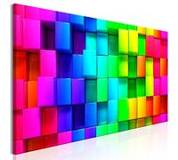 murando - Canvas Wall Art 3D effect 150x50 cm - 1 piece Large Canvas Prints XXL - Art Deco Pictures for Bedroom Walls- Home Decor Wall Pictures for Living Room - Dice colourful f-A-0350-b-a