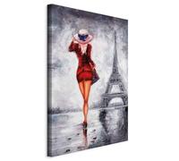murando Canvas Wall Art 80x120 cm / 32"x47" 1 pcs Large Canvas Prints XXL - Art Deco Pictures for Bedroom Walls - Home Decor Wall Pictures for Living Room paris city woman like painted h-B-0062-b-a