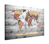murando Canvas Wall Art 90x60 cm / 36"x24" 1 pcs Large Canvas Prints XXL - Art Deco Pictures for Bedroom Walls - Home Decor Wall Pictures for Living Room world map wood k-B-0009-b-c