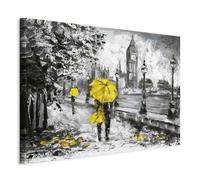 murando Canvas Wall Art 90x60 cm / 36"x24" 1 pcs Large Canvas Prints XXL Art Deco Pictures for Bedroom Walls Home Decor Wall Pictures like painted London City Big Ben yellow grey d-B-0291-b-b