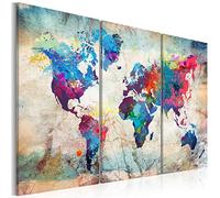 murando Canvas Wall Art 90x60 cm / 36"x24" Non-woven Canvas Prints Image Framed Artwork Painting Picture Photo Home Decoration 3 pieces - Continent World map k-A-0178-b-e