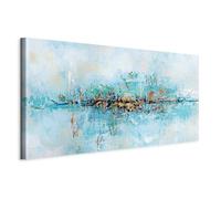 murando Canvas Wall Art Abstract 120x60 cm / 47"x24"1 pcs Large Canvas Prints XXL - Art Deco Pictures for Bedroom Walls - Home Decor Wall Pictures blue like painted structure texture a-A-0416-b-a
