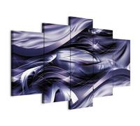 murando Canvas Wall Art Abstract 200x100 cm / 79"x40" Non-woven Canvas Prints Image Framed Artwork Painting Picture Photo Home Decoration 5 pcs - 3D Effect Texture violet a-A-10074-b-a